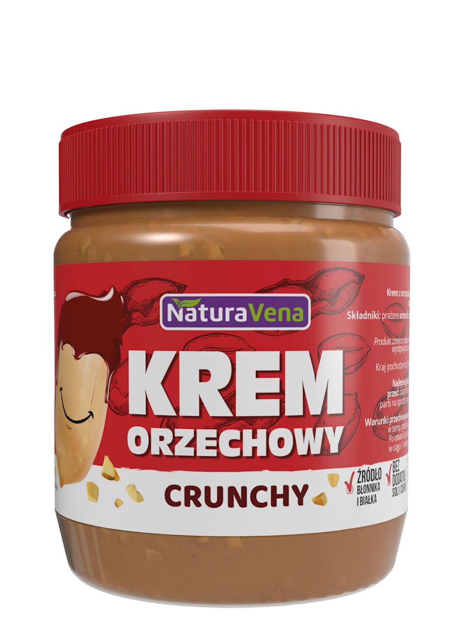 CRÈME AUX NOIX CRUNCHY 100 % SANS SEL NI SUCRE AJOUTÉ 340 g - NATURAVENA DDM: 12-2026
