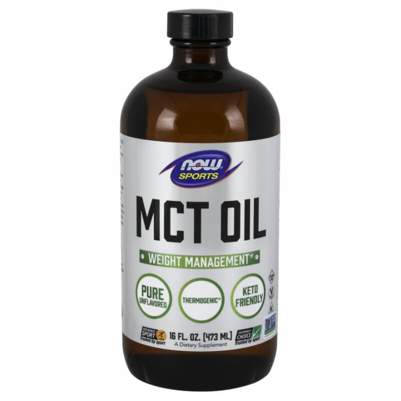Huile MCT à base d'huile de coco et d'huile de palme Huile MCT 473 ml NOW FOODS