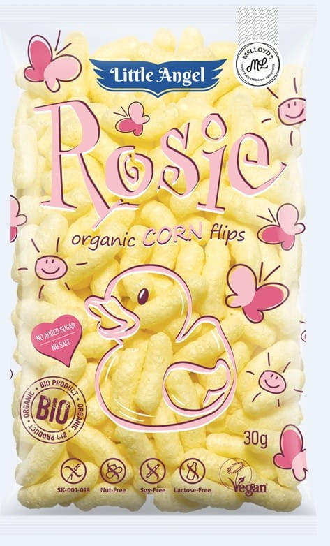 Chips de maïs rosée dès 7 mois sans gluten BIO 30 g LITTLE ANGEL