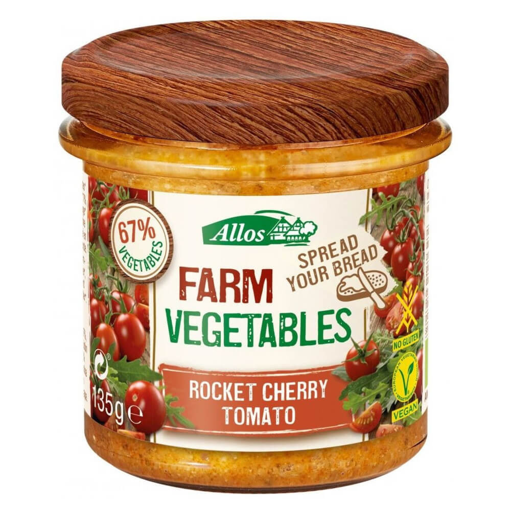 Pâte végétale aux tomates cerises et roquette BIO sans gluten 135 g - ALLOS