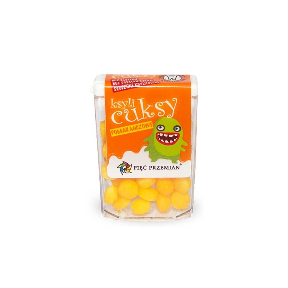 Bonbons à l'orange avec xylitol CINQ CHANGEMENTS