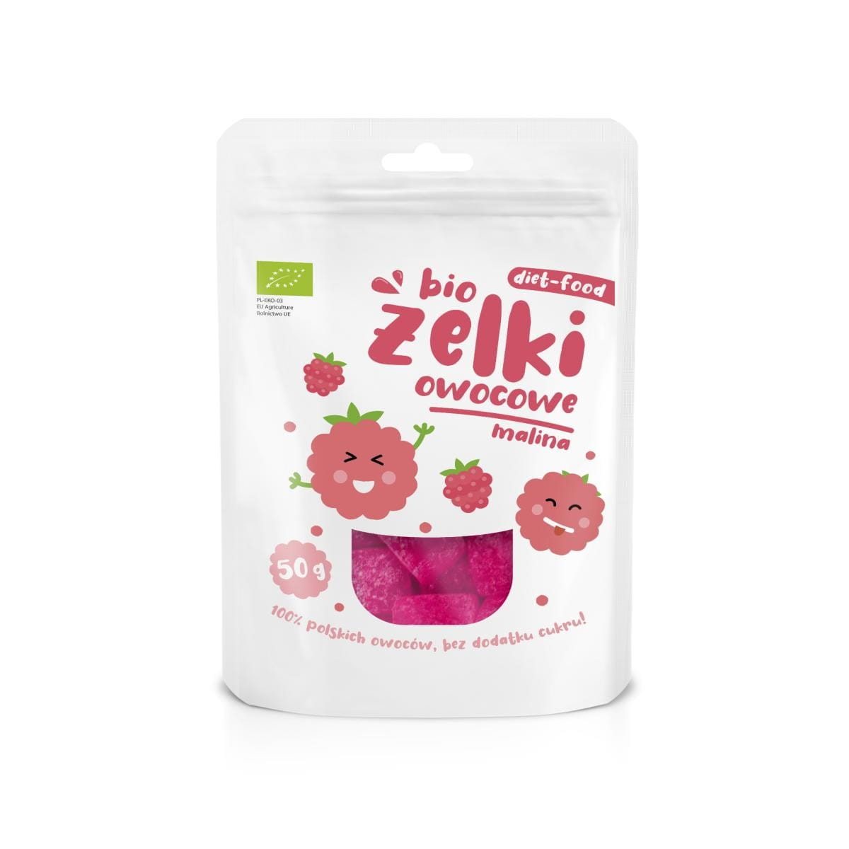 Jelly beans à la framboise 50g EKO DIET - FOOD