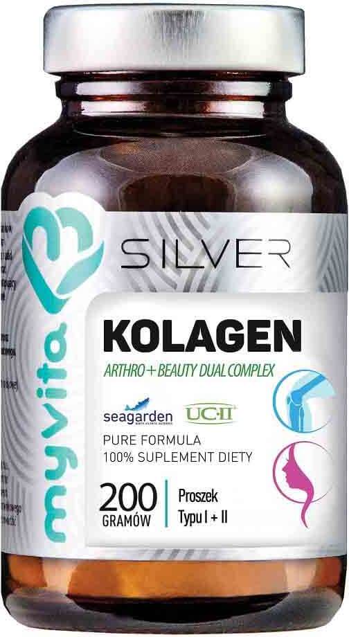 Arthro + beauté double complexe collagène collagène norvégien type I et II poudre 200g MYVITA SILVER PURE