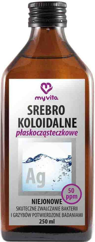Argent colloïdal ag poids moléculaire plat non ionique 50 ppm 250 ml MYVITA