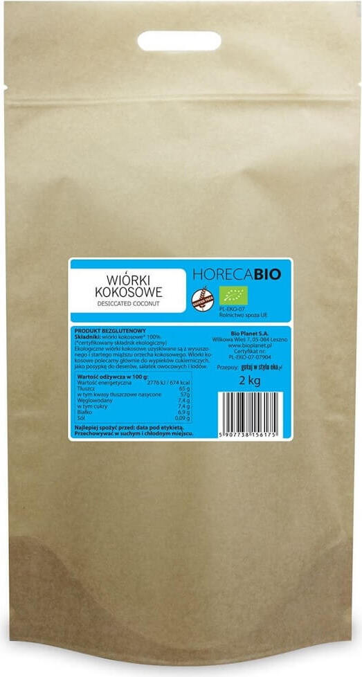 Copeaux de noix de coco sans gluten BIO 2 kg - HORECA