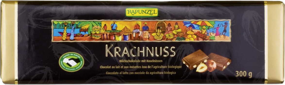 Chocolat au lait aux noisettes BIO 300 g - RAIPONCE