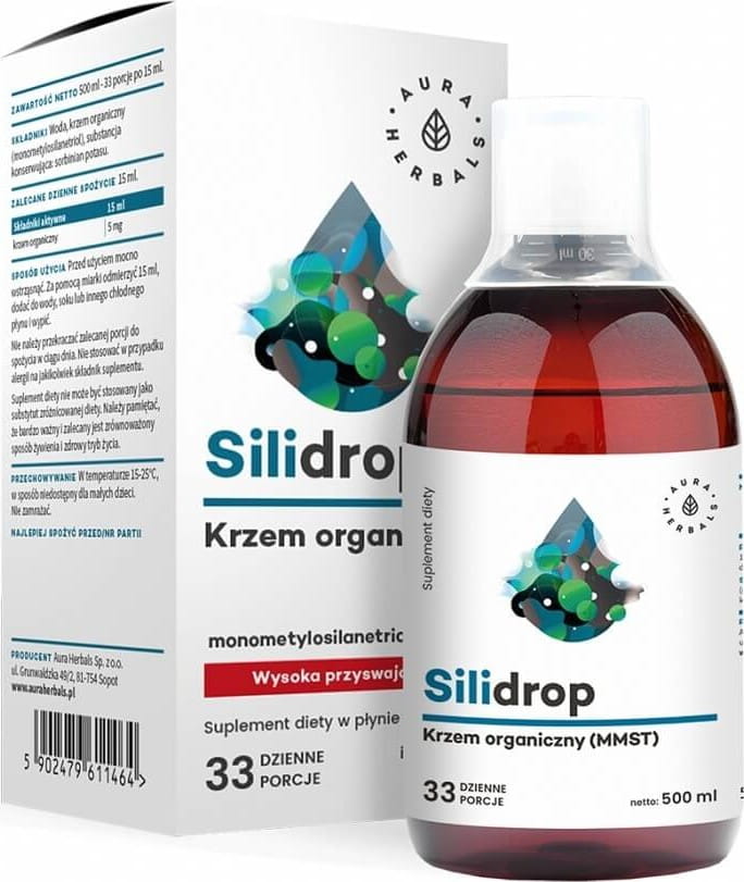 Silidrop de silicium organique mmst silicium g5 liquide 500 ml AURA HERBALS