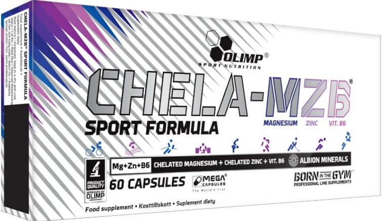 Magnésium zinc B6 chela - formule sport mzb 60 gélules OLIMP SPORT NUTRITION