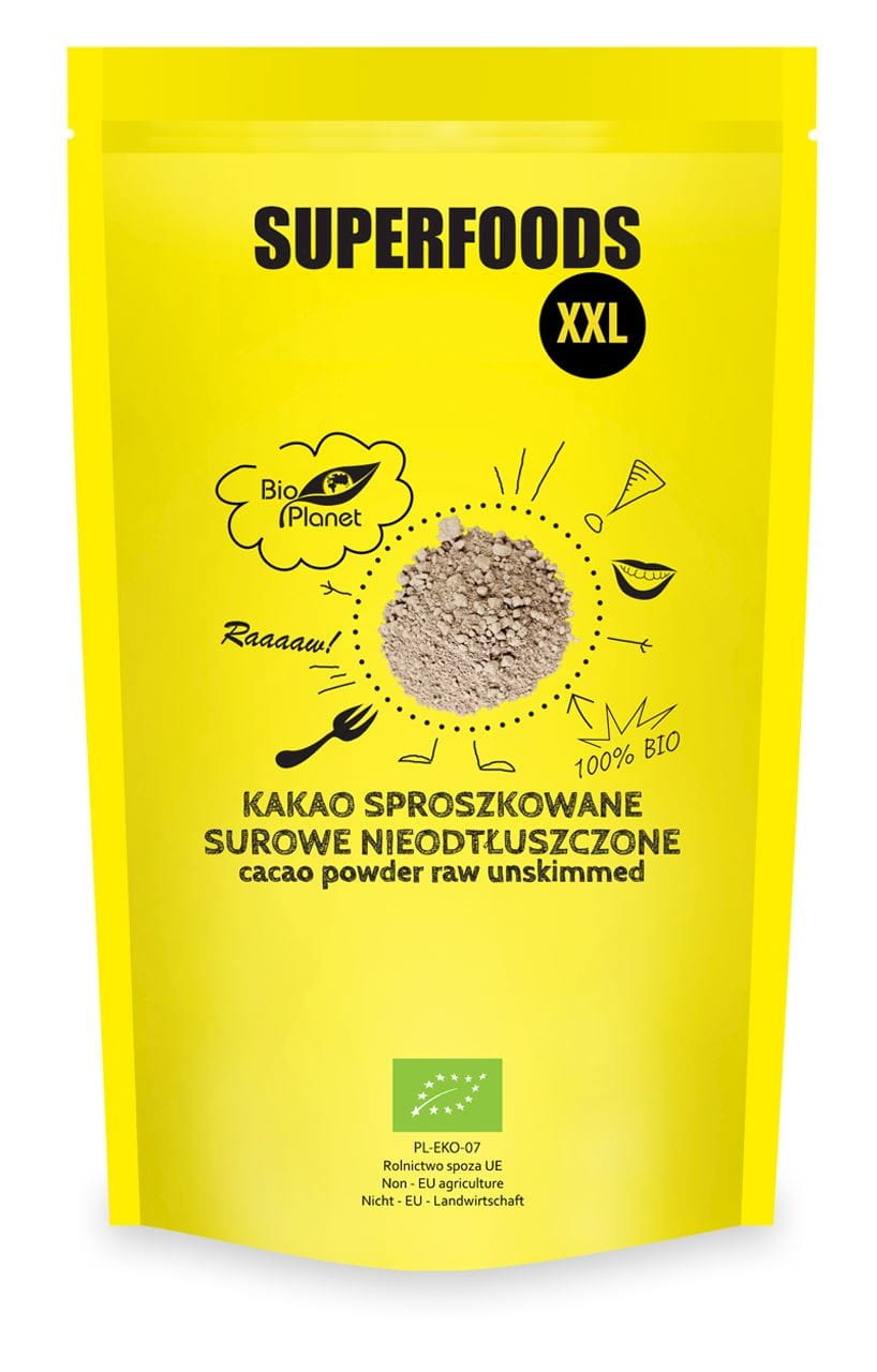 Cacao cru en poudre dégraissé BIO 400 g - BIO PLANET