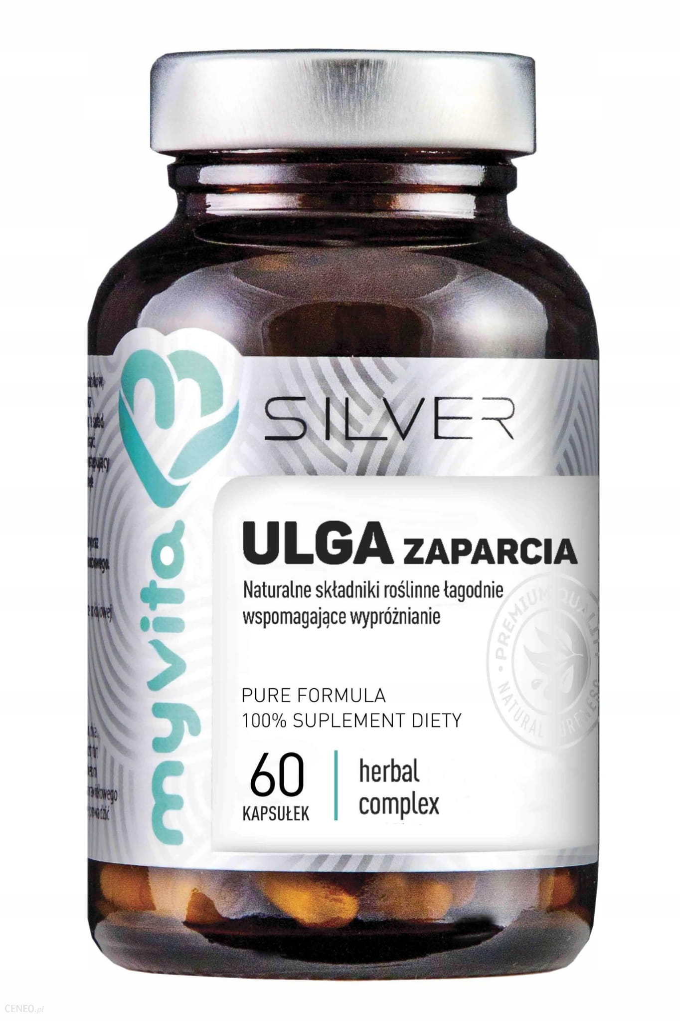 Soulagement de la constipation complexe à base de plantes 60 gélules MYVITA SILVER PURE