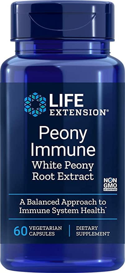 Pivoine Immunitaire Extrait de Pivoine Blanche 60 gélules LIFE EXTENSION