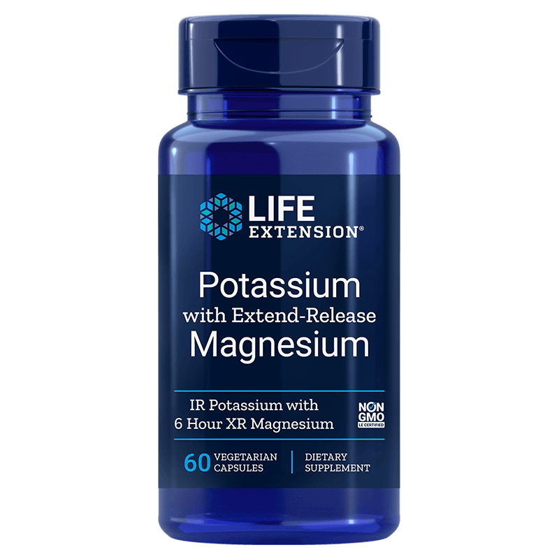 Potassium avec magnésium extendrelease 60 gélules EXTENSION DE VIE