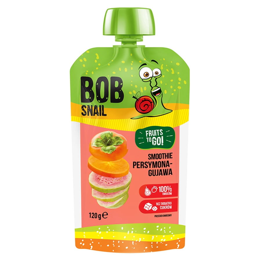 Smoothie kaki - goyave sans sucre ajouté 120g BOB SNAIL