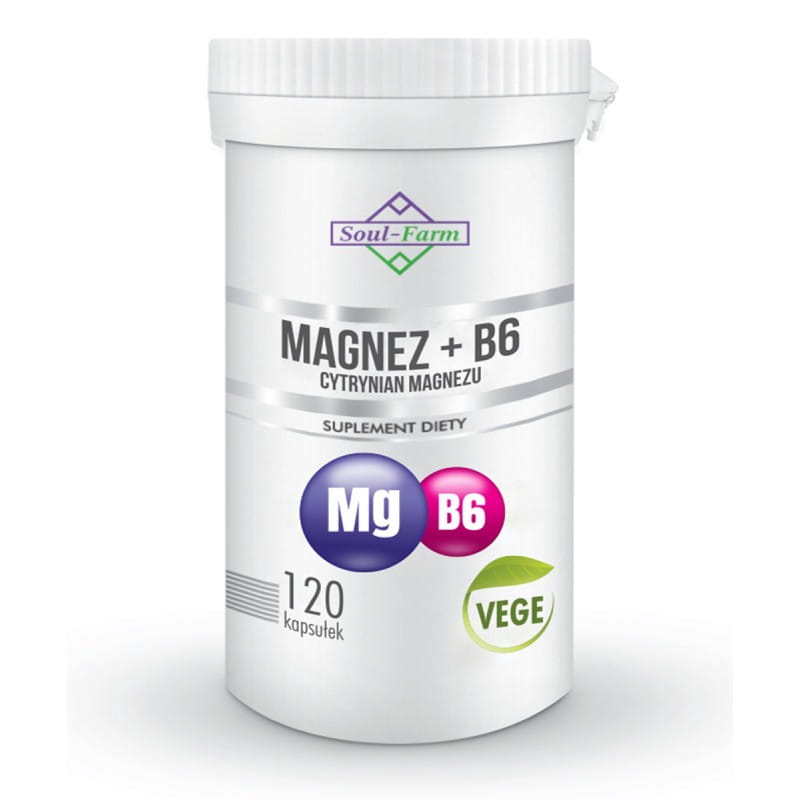 Magnésium + vitamine B6 120 gélules 975 MG + 14 MG SOUL FARM