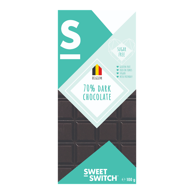 Chocolat noir 70% sans sucre ajouté 100g SWEET SWITCH