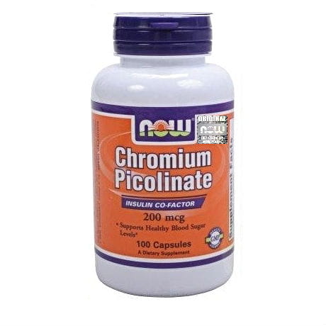 Chrome 200mcg picolinate de chrome 100 gélules NOW FOODS