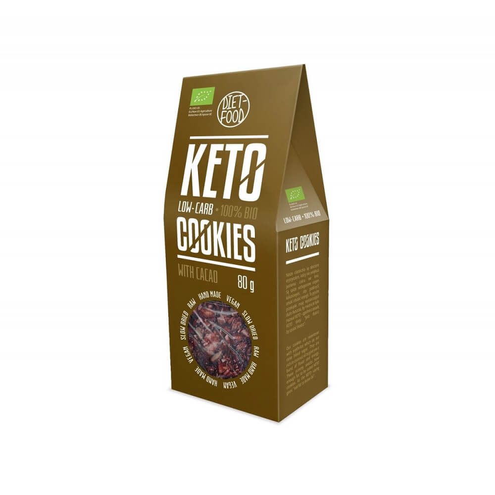 Biscuits Keto au cacao BIO 80 g DIET FOOD