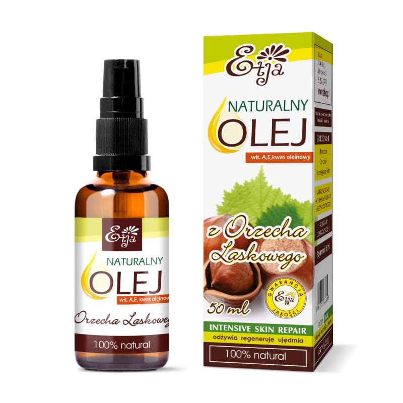Huile de noisette non raffinée, pressée à froid, 50 ml, ETJA DDM: 12-2026