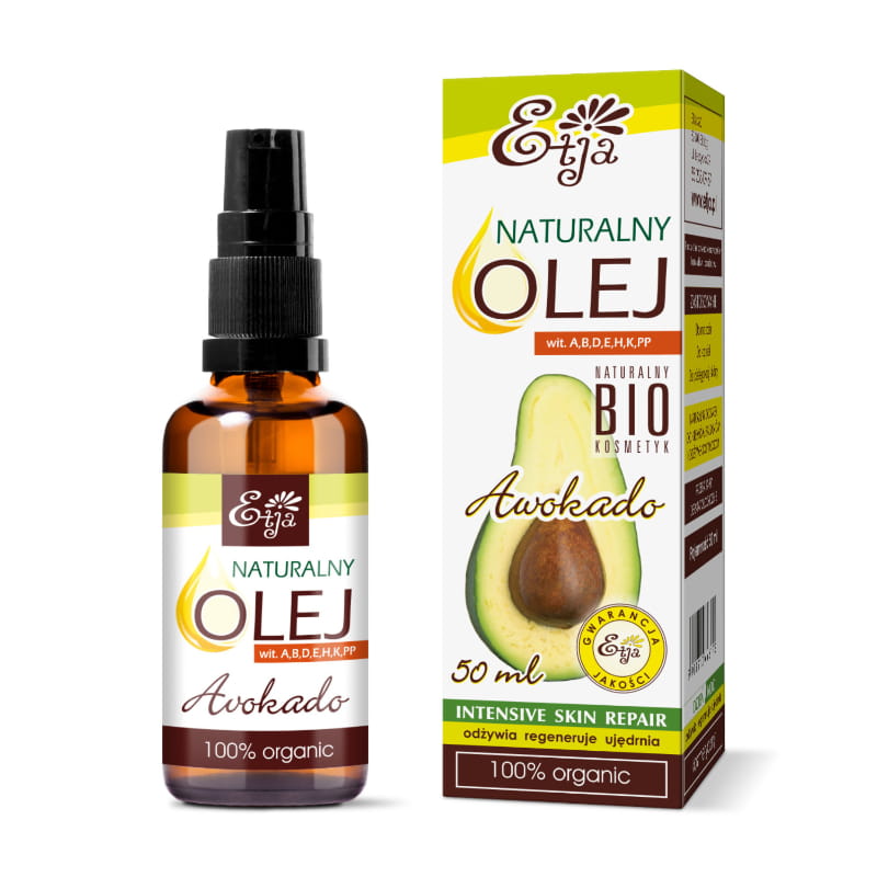 Huile d'avocat BIO non raffinée 50 ml ETJA DDM: 12-2026