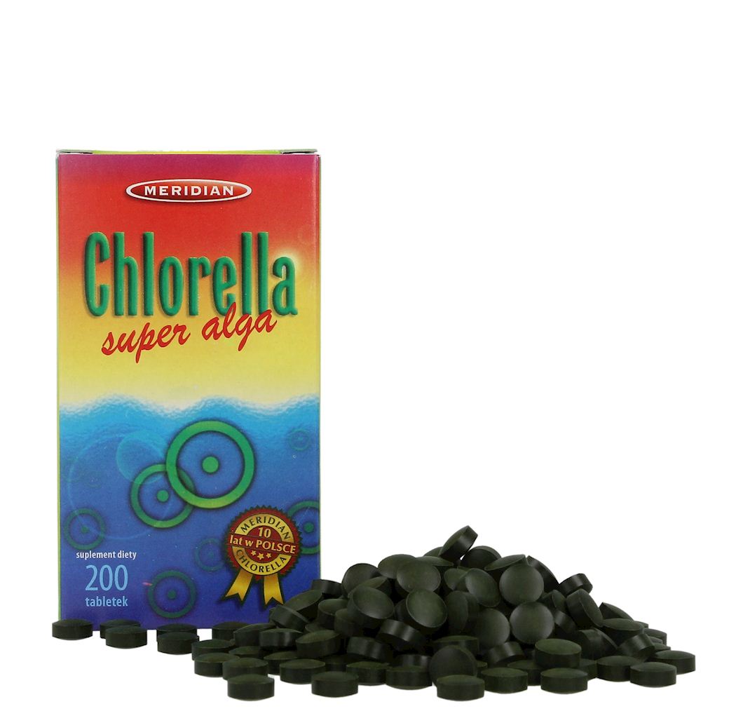 Pressed Algae Chlorella 200 tab. (broken cell wall) MERIDIAN
