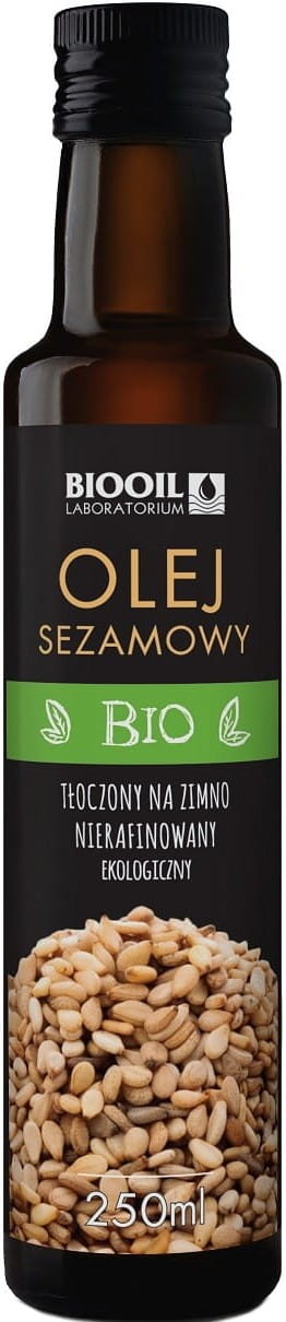 HUILE DE SÉSAME PRESSÉE À FROID, NON RAFFINÉE, BIO, 250 ml - BIOOIL DDM: 11-2026