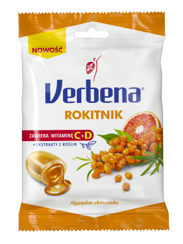 Rebuçados de ervas com espinheiro-marítimo 60g VERVEINE