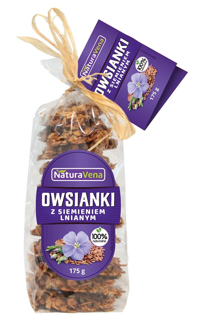 BISCUITS À L'AVOINE ET AUX GRAINES DE LIN 175 g - NATURAVENA DDM: 11-2026