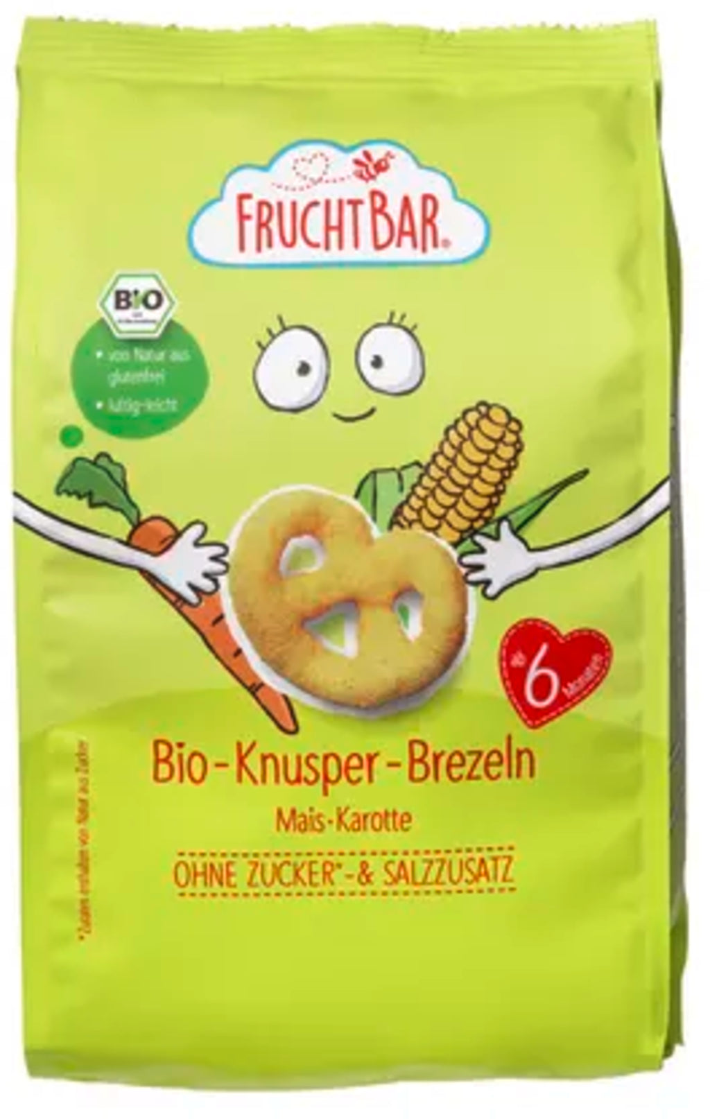 Bretzels carotte-maïs, plus de 6 mois BIO 25 g FRUCHTBAR