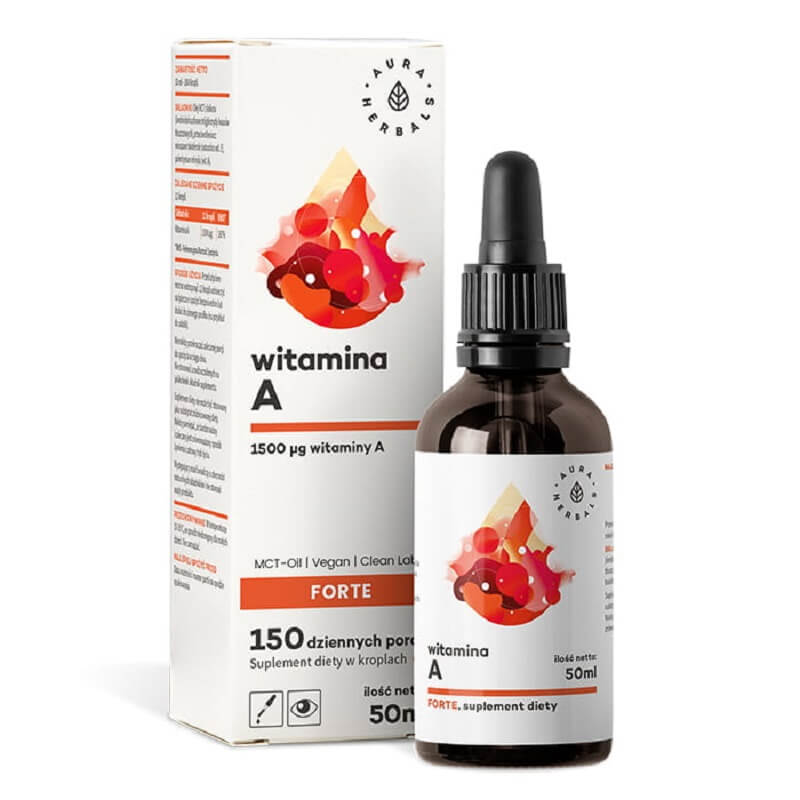 Vitamine A FORTE 1500 µg 150 portions 50 ml AURA HERBALS