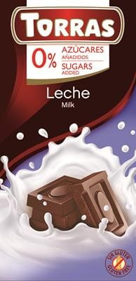 Chocolat au lait sans gluten sans sucre 100 g STEVIA TORRAS