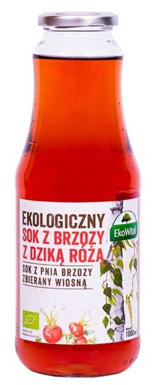 Jus de bouleau à la rose sauvage BIO 1000 ml EKOWITAL