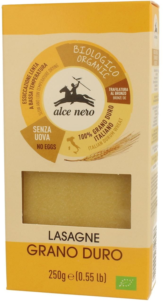 Pâtes (semoule) lasagnes BIO 250 g - ALCE NERO