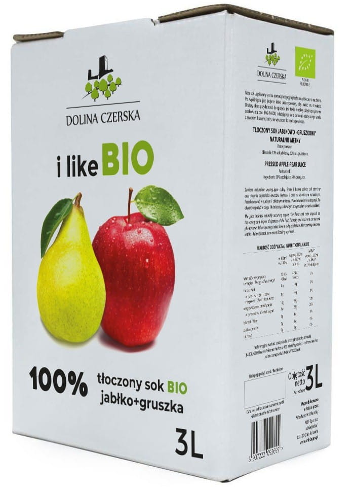 Jus de pomme et poire BIO 3 L - VALLEE DE CZERSKA