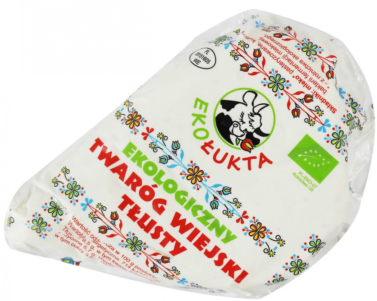Graisse de quartier de fromage cottage BIO (environ 300 g) - ECO ŁUKTA