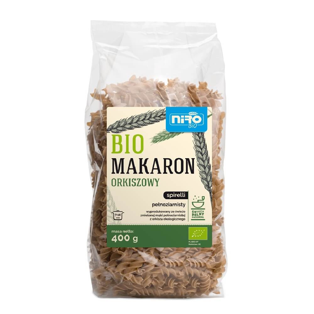 Nouilles (épeautre complet) spirelli BIO 400 g - NIRO