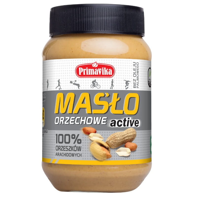 Beurre de cacahuètes actif 100% cacahuètes 470g PRIMAVIKA