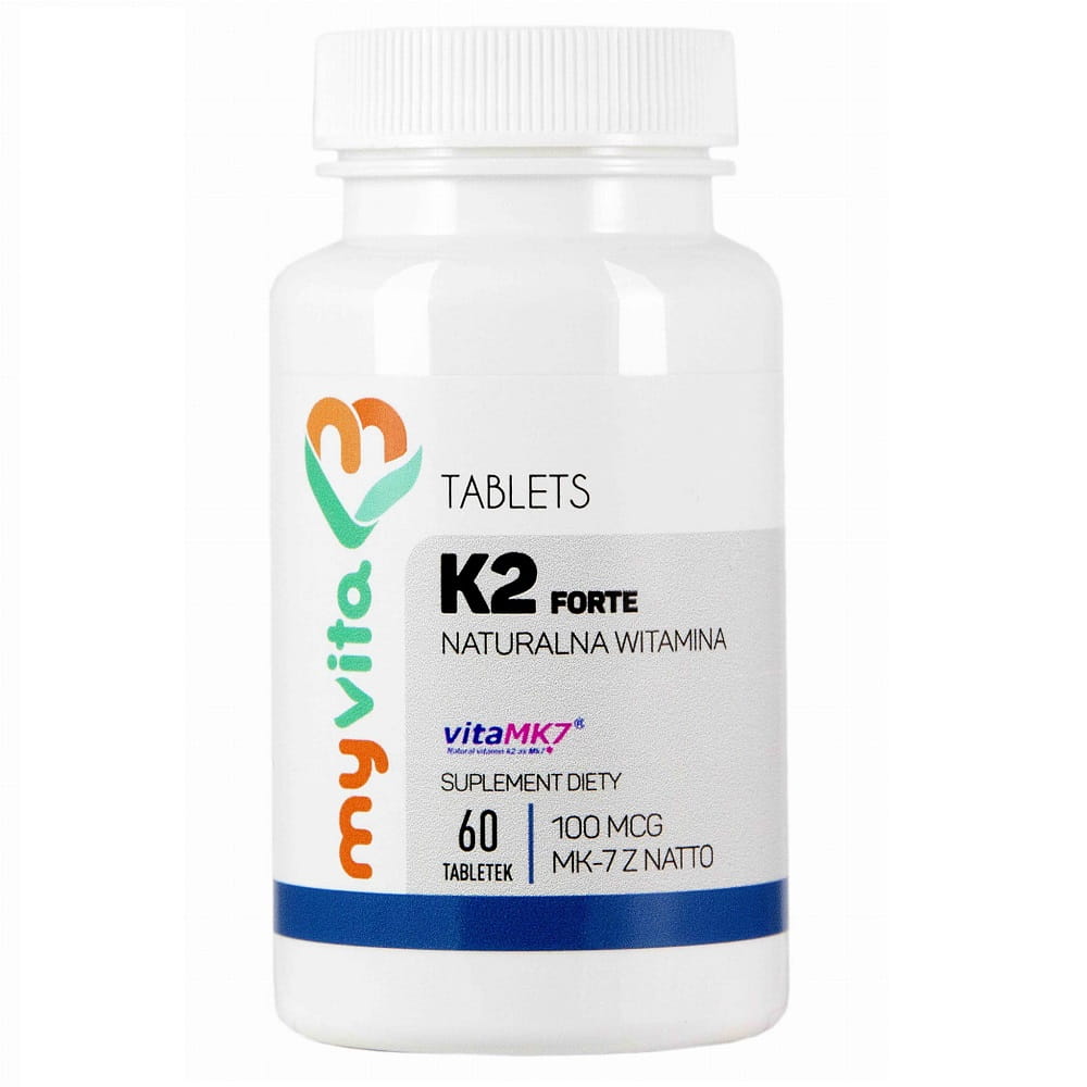 Vitamine K2 MK - 7 K2 MK7 100mcg avec natto K2MK7 60 comprimés MYVITA