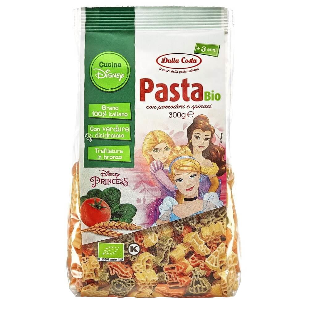 Pâtes (semoule tricolore) princesses disney BIO 300 g - DALLA COSTA