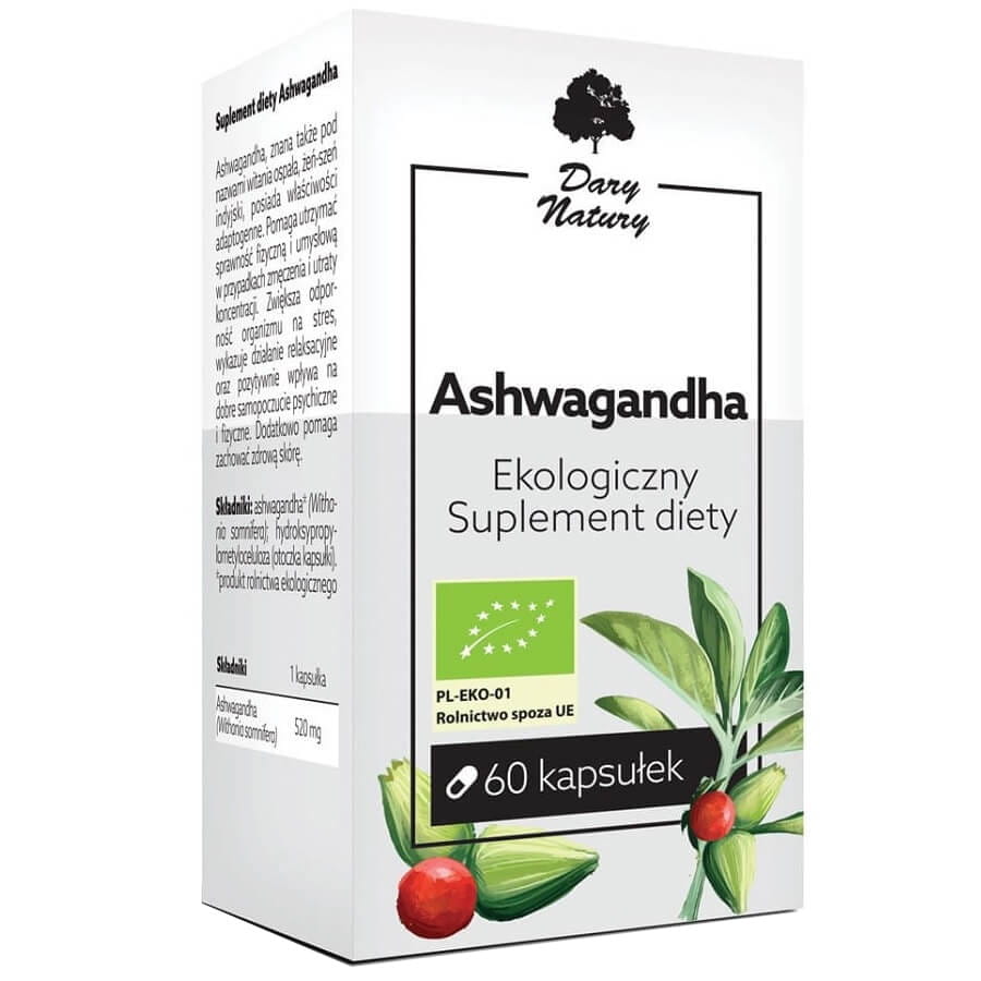 Ashwagandha BIO 60 gélules (520 mg) - DONS DE LA NATURE