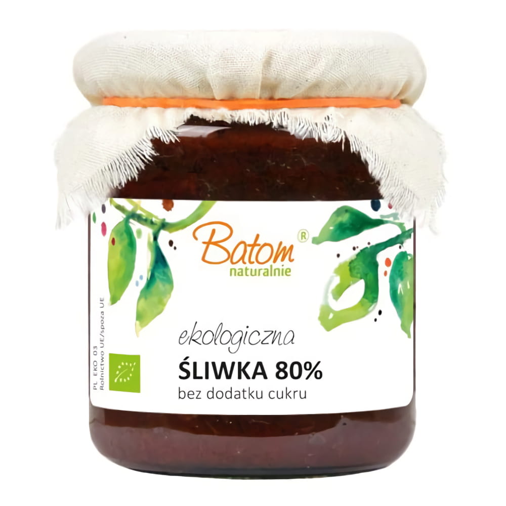 Confiture de prunes sans sucre BIO 260 g - BATOM