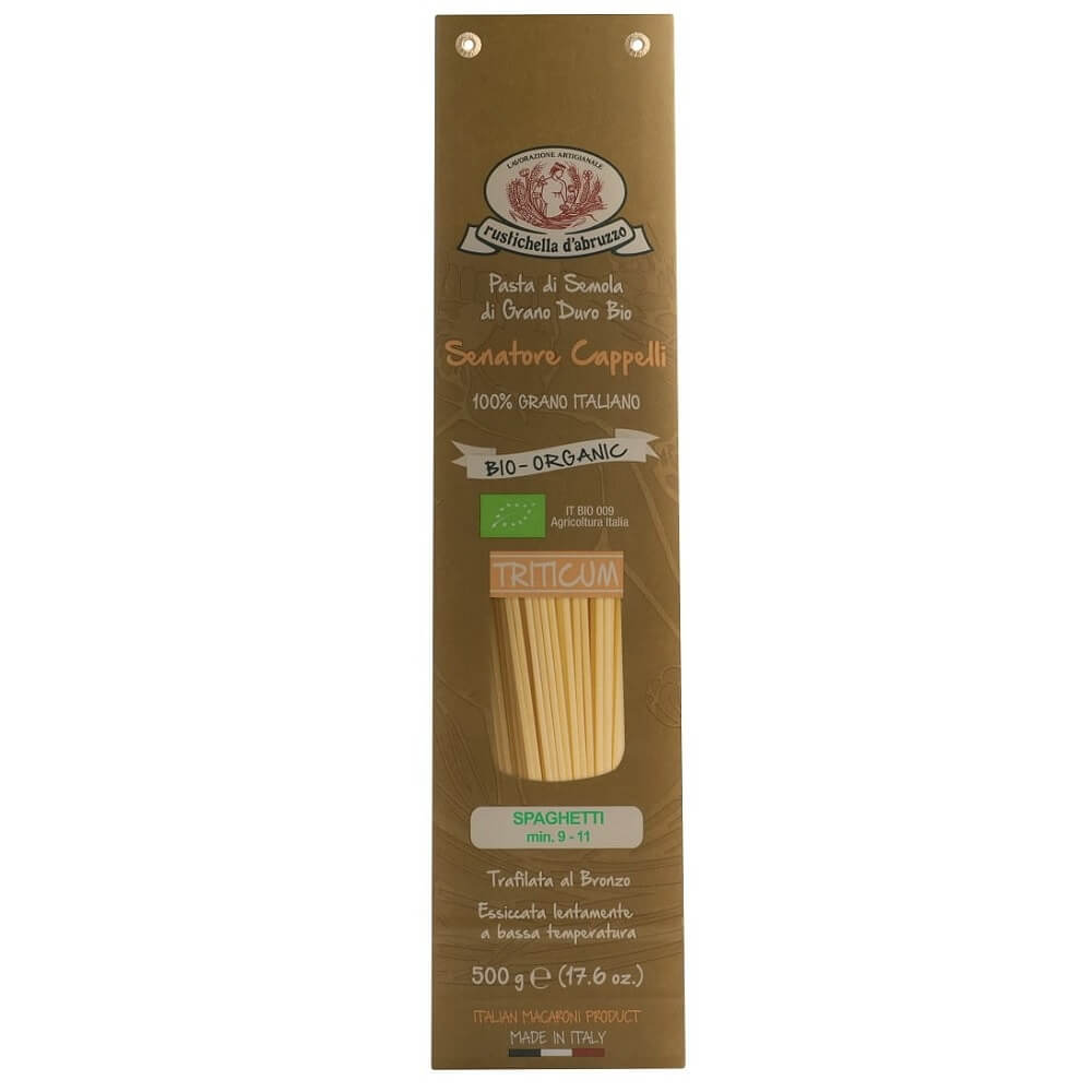 Pâtes (semoule de sénateur cappelli) spaghetti BIO 500 g - RUSTICHELLA DABRUZZO
