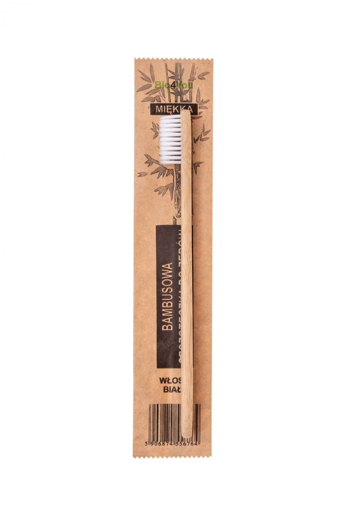 Brosse à dents bambou doux blanc 1 pièce - BIO4YOU