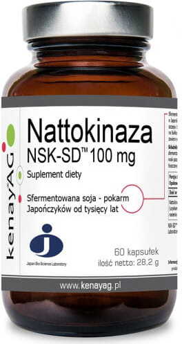 Nattokinase de soja fermenté nsk - sd 100mg 60 gélules KENAY