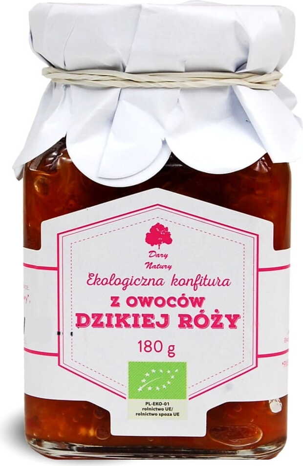 Confiture de fruits à la rose sauvage BIO 180 g - CADEAUX DE LA NATURE