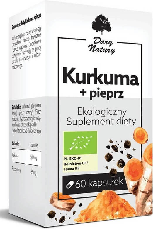 Curcuma au poivre BIO 60 gélules (555 mg) - CADEAUX DE LA NATURE