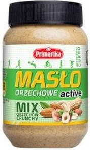 Beurre de cacahuète actif mélange de noix croquantes 470 g PRIMAVIKA