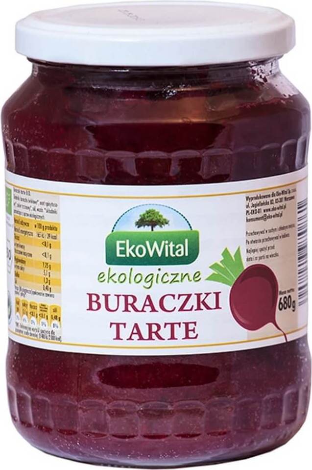 Betteraves râpées BIO 680 g EKOWITAL
