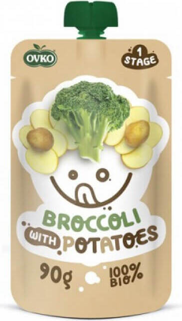 Plat de pommes de terre au brocoli après 6 mois d'âge BIO 90 g OVKO