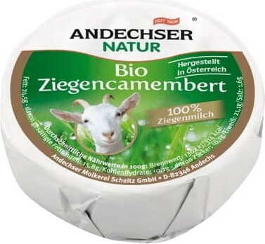 Camembert de chèvre 50% BIO 100g ANDECHSER NATUR