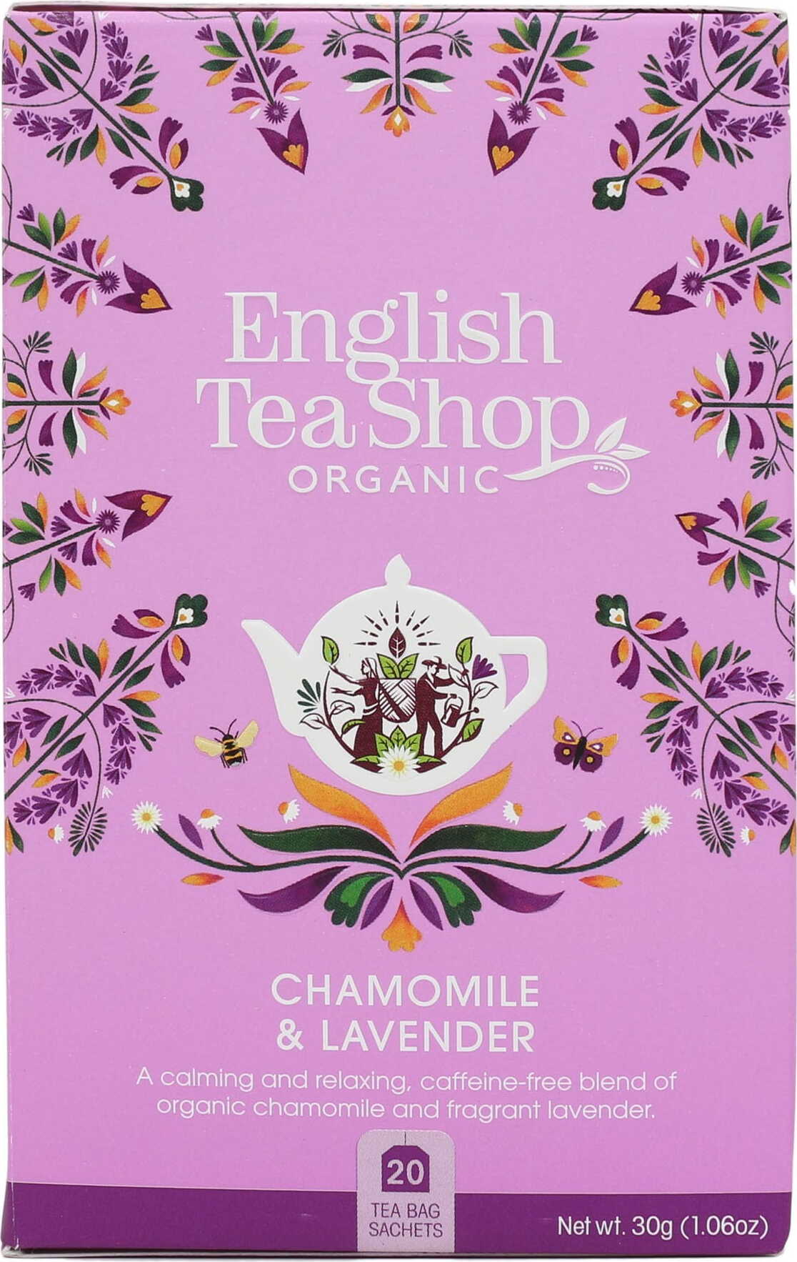 Tisane à la camomille et lavande 20x1.5 g BIO 30 g ENGLISH TEA SHOP